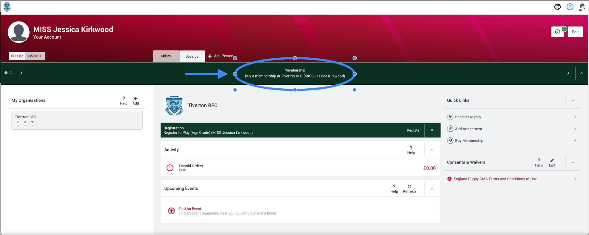 Rotating green banner